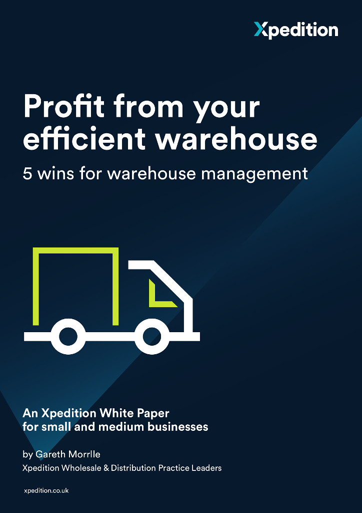 Front cover of Xpedition White Paper entitled "Profit from your efficient warehouse"