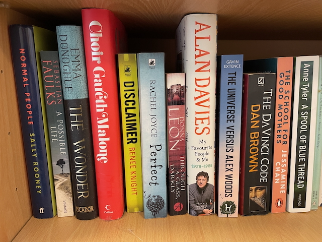 Books on a bookshelf